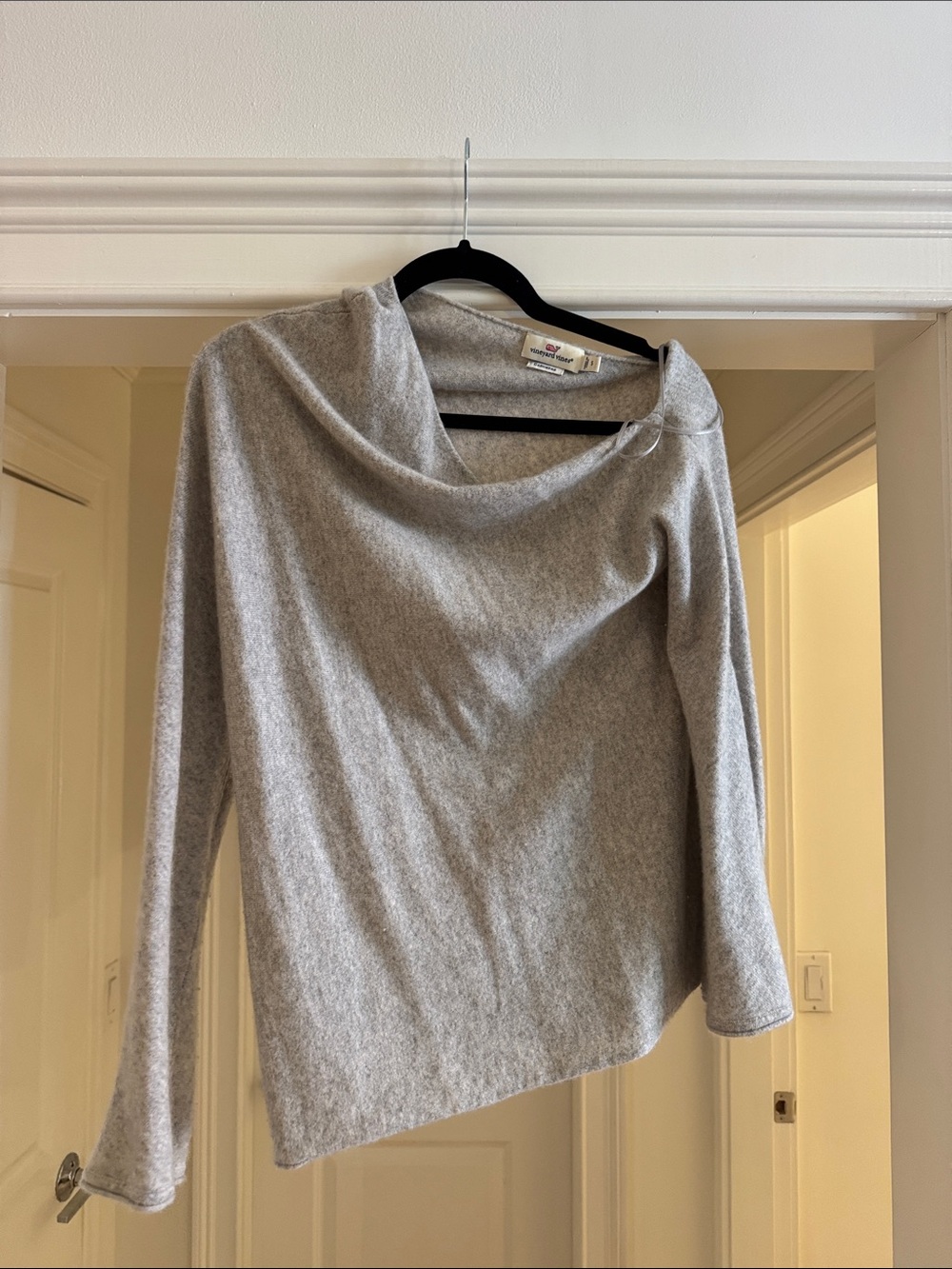 Vineyard Vines Light Gray Cowl Neck Sweater